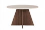 Nordure Mesa de Comedor Travertino y Venezia Walnut